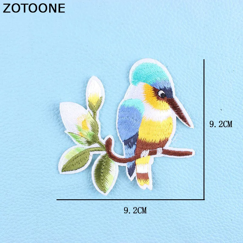 Нашивка ZOTOONE с вышивкой в виде птицы наклейка для пришивания одежды сумок
