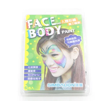 

36 pcs/Lot 6 color Wax crayon for face and body Fancy make up painting Stationery School Party supplies 6888
