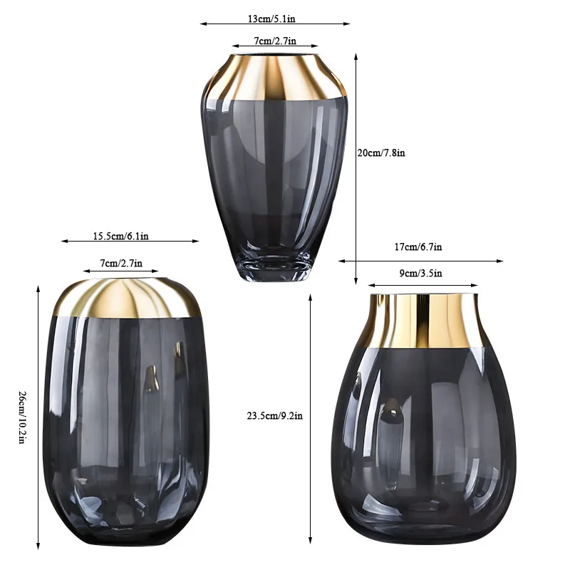 Новые современные скандинавские стеклянные вазы для цветов декоративные вазы Современная столешница вазы украшения для офиса дома подарки бизнес подарки