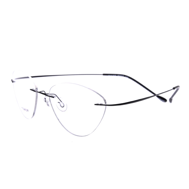 2017 New Titanium Rimless Brand Ultra Light Glasses Frame ...