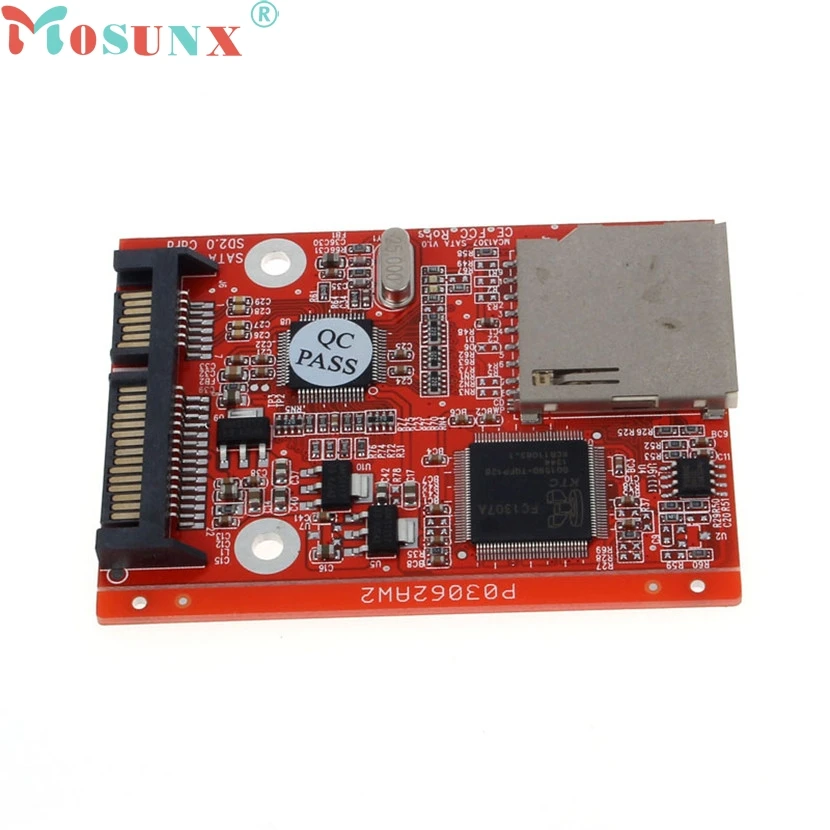 

mosunx Mecall New SD SDHC MMC Card To SATA 7+15pin HDD Hard Disk Drive Converter