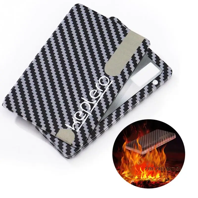 

Fireproof Stripes Card Holder Purse Aluminum ID Cash Card Holder Men Business Wallet Credit Card Protector Case Pocket #2