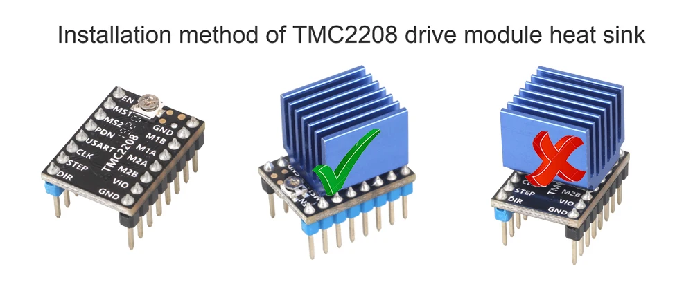 LERDGE TMC2208 шаговый двигатель драйвер 3d принтер части Stepstick супер тихий с новыми радиаторами ток 1.4A ультра-тихий V2.0