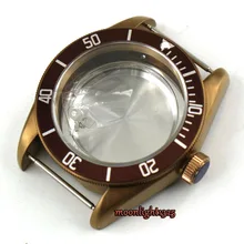 41 мм стерильный бронзовое покрытие чехол для часов подходит для ETA 2836 mingzhu 2813 и miyota 82 серии механизм