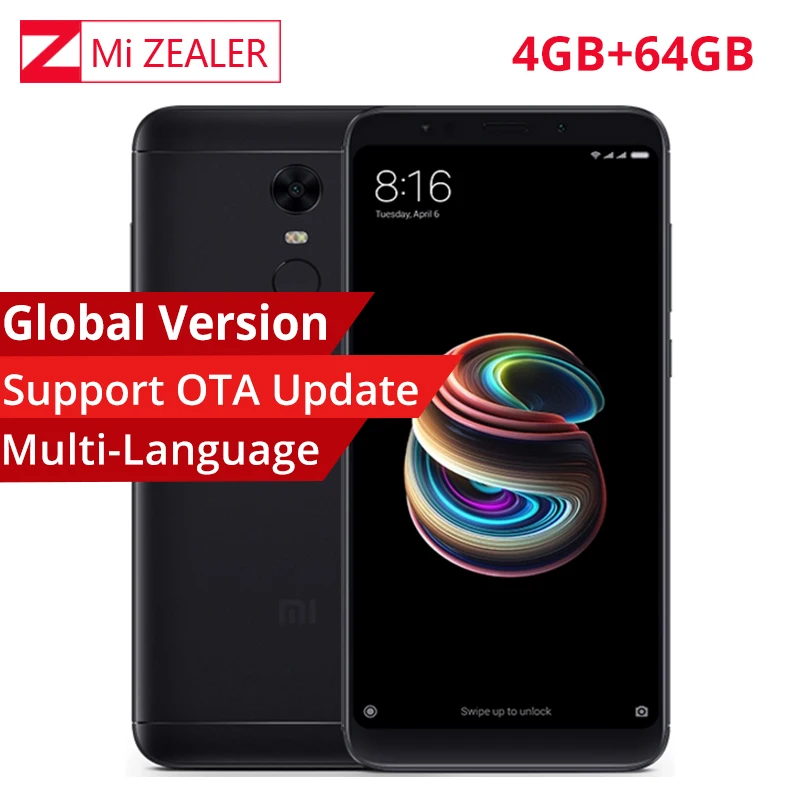 Глобальная версия Xiaomi Redmi 5 Plus 4 GB 64 99 &quot18:9 полноэкранный смартфон Snapdragon 625
