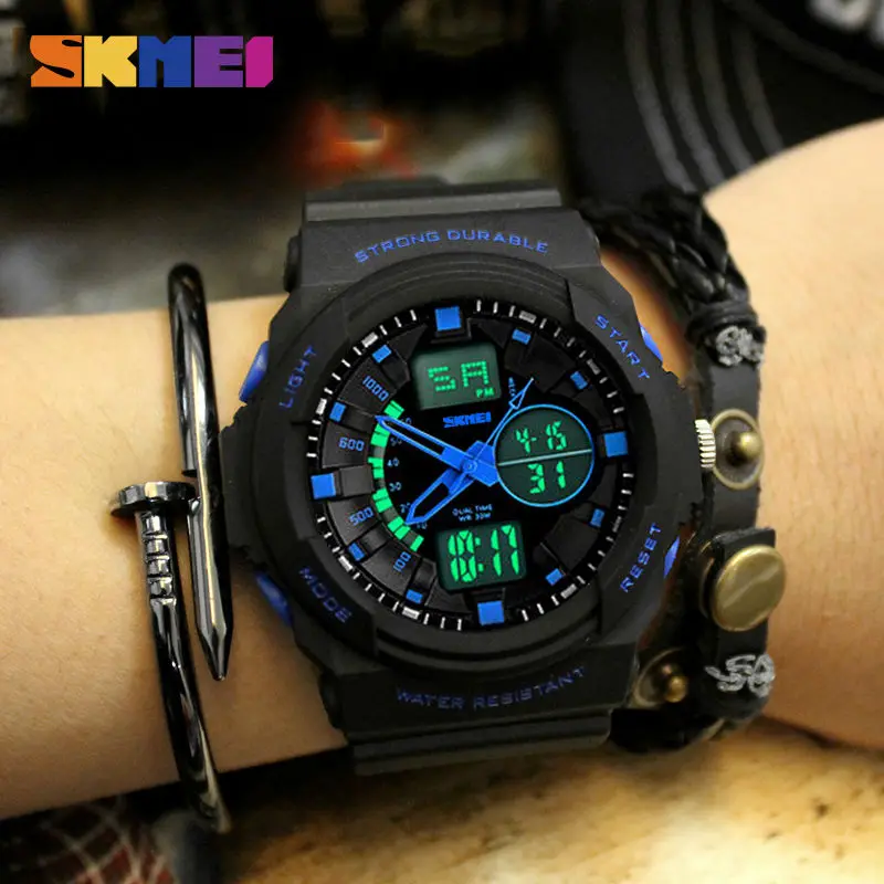 SKMEI Dual Display Digital Watch Women Chronograph Sports Wrist Watches