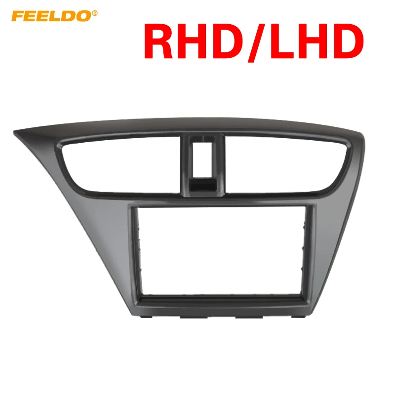 FEELDO 2Din Автомобильная Радио Рамка для Honda Civic CD DVD стерео панель тире крепление Установка отделка комплект(европейский, RHD/LHD