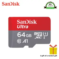 100% Оригинальные sandisk micro sd card 64 GB A1 Class10 SDXC 64 GB SDHC карта памяти TF 64 gb micro sd Поддержка официальный проверки