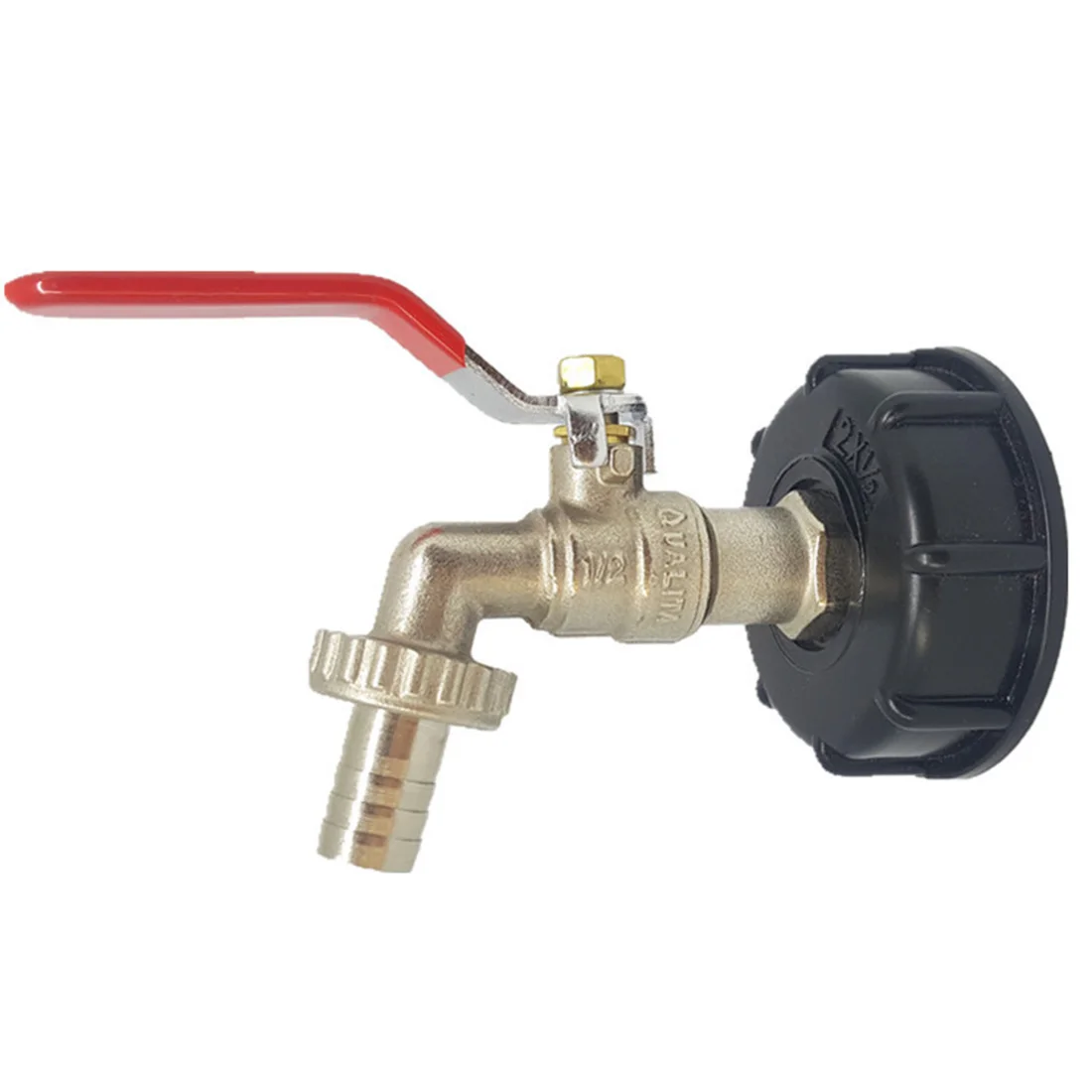 

S60X6 Tank Tap Adapter Oil Snap On IBC Connector With 1/2" Hose Water Assembled Garden Fine Flow Fuel Brass Thread