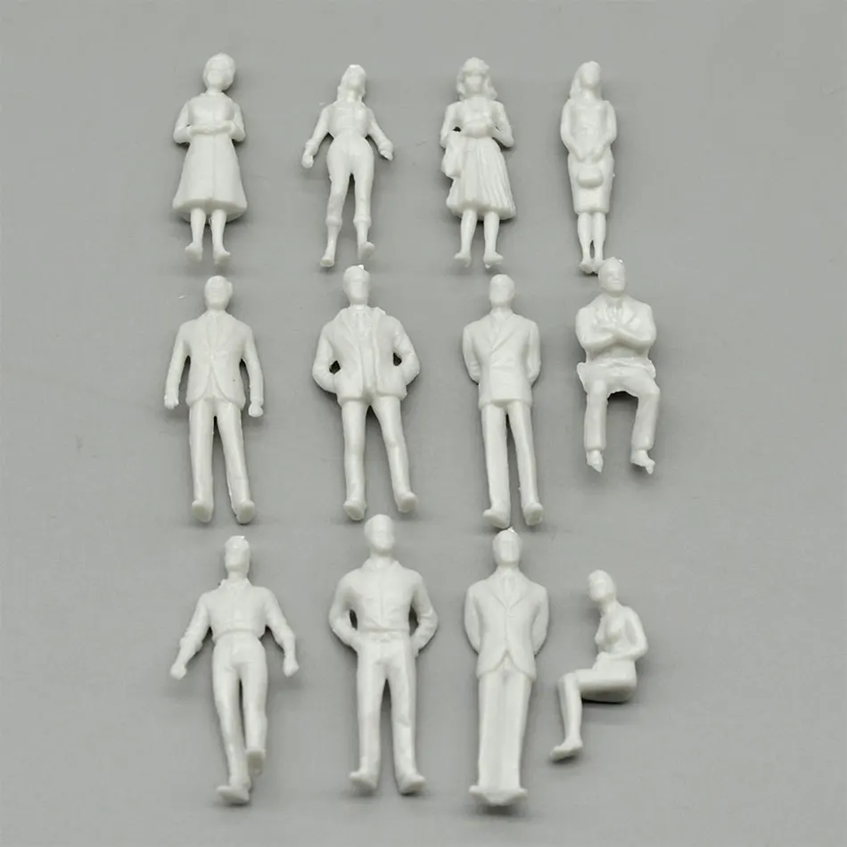 1:50 scale model  miniature white figures Architectural model human scale HO model ABS plastic peoples 