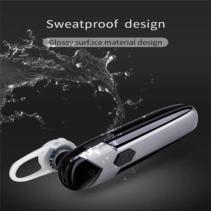 CSR V4.1 Bluetooth Headset Noise Cancelling Wireless Earpiece Handsfree Headset Comfy Smart Voice Sweatproof Earphone 40AP416