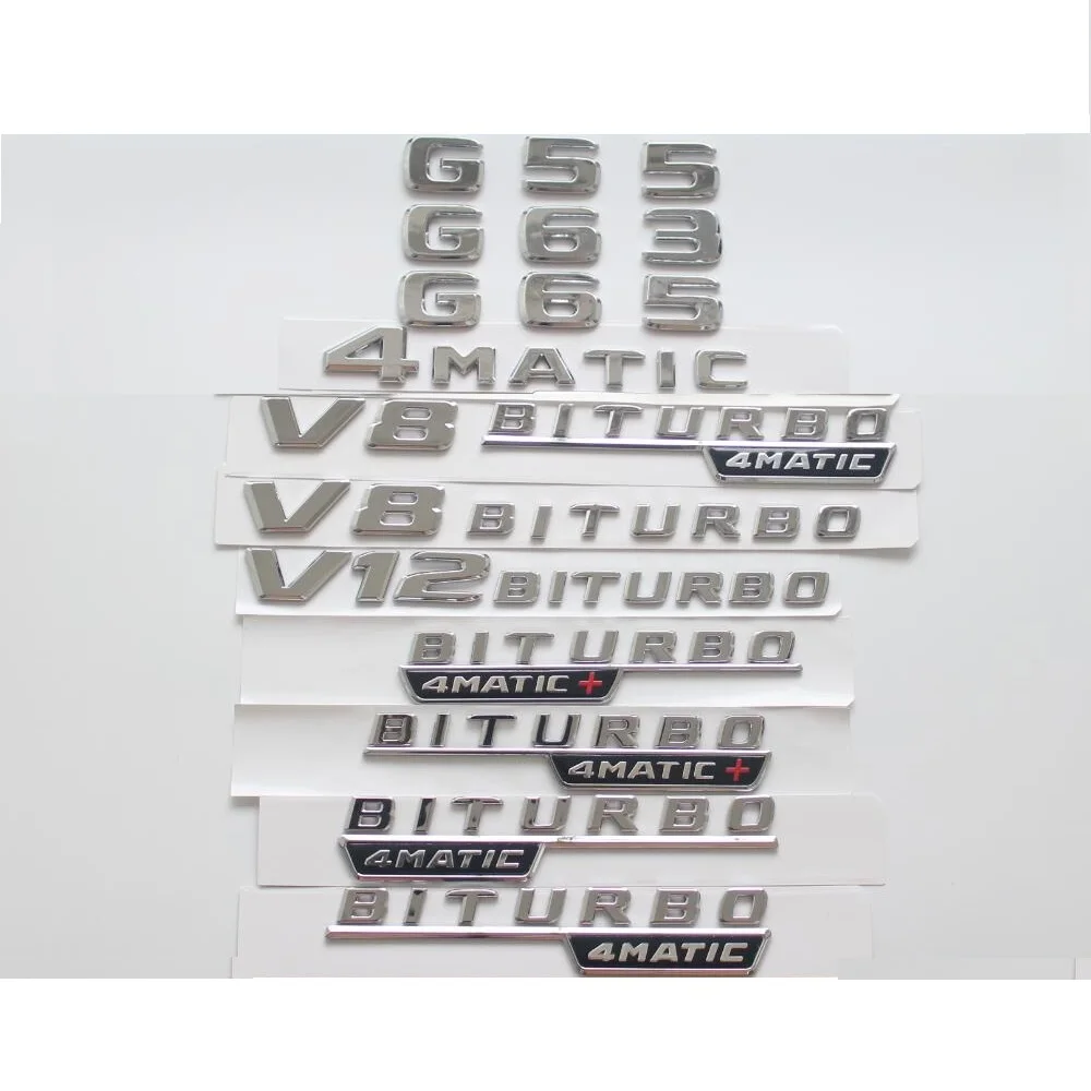 

New Chrome ABS Rear Trunk Letters Badge Badges Emblem Emblems Sticker for Mercedes Benz G Class G63 AMG 2017