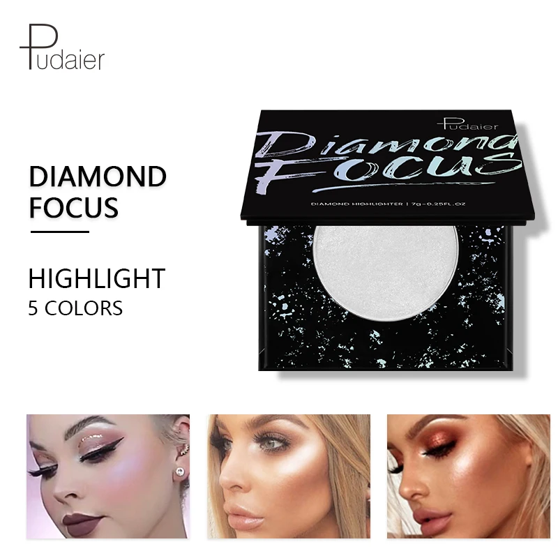 Face Glitter Highlighter Powder Makeup Highlight Diamond Shine Metallic Cream Brighten Facial Body Contour Luminous Corrector