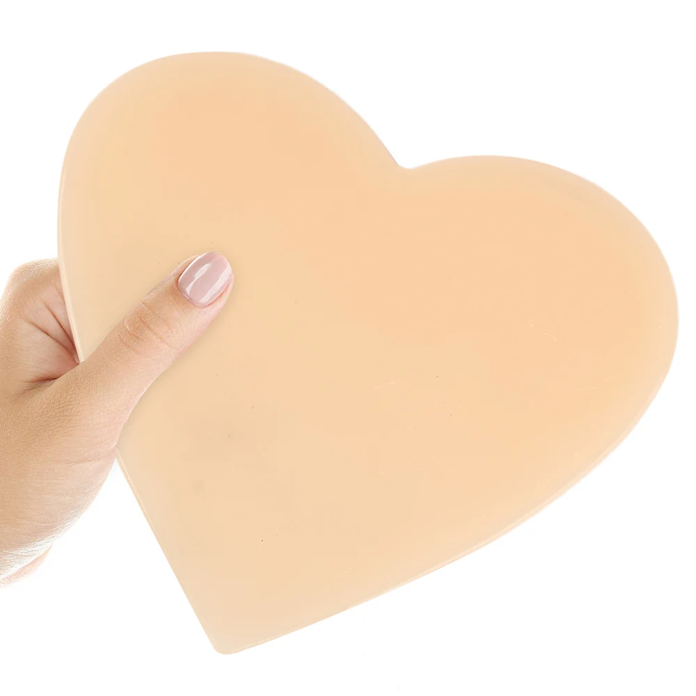 Многоразовые женские подушечки для ухода за кожей груди против морщин, медицинские силиконовые подушечки в форме сердца, невидимые подушечки