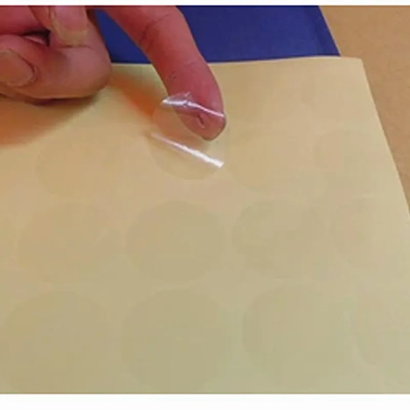

Wholesale blank round transparent clear label stickers self-adhesive 40mm PVC seal stickers 480pcs lot