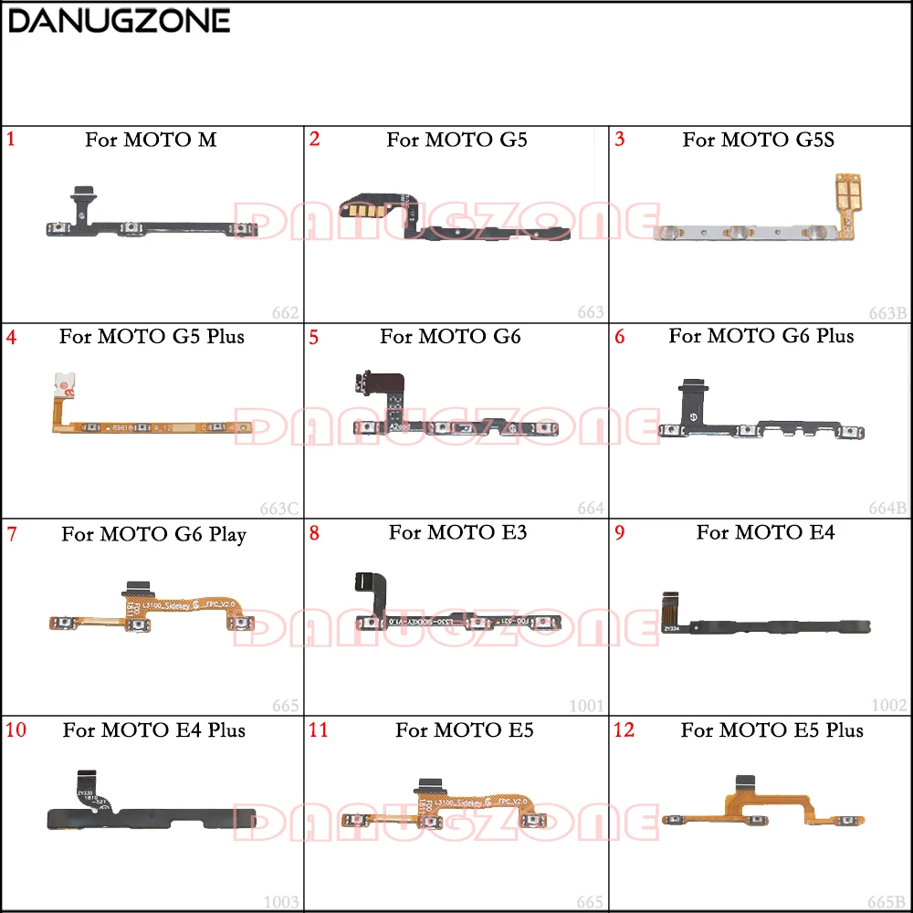 

Power Button Switch Volume Button Mute On / Off Flex Cable For Motorola MOTO M G5 Plus G5S G6 Play E3 E4 E5