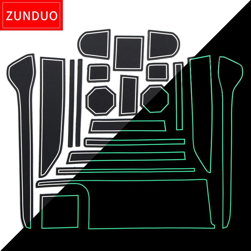 Zunduo Antiscivolo Porta Slot Cup Pad Per Suzuki Wagon R/Stingray 2018 Accessori Antiscivolo Mat Porta Groove Mats Car Sticker Gomma