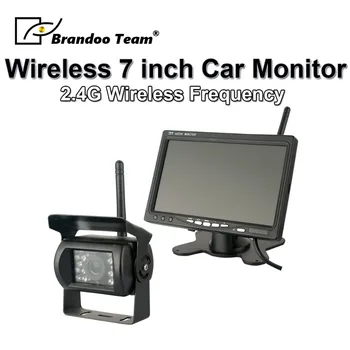 

Free shipping! DIY 2.4G Wireless HD 7" Monitor LCD display RX+ TX IR Rearview Camera kit For Car Bus Parking backup camer
