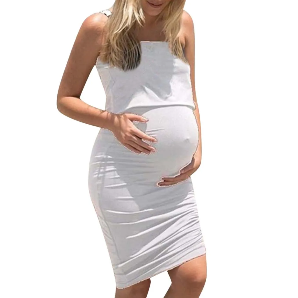 

Maternity dresses pregnant woman clothes Women Maternity Fashion Backless Short Sleeveless Sexy Dress vestidos de lactancia
