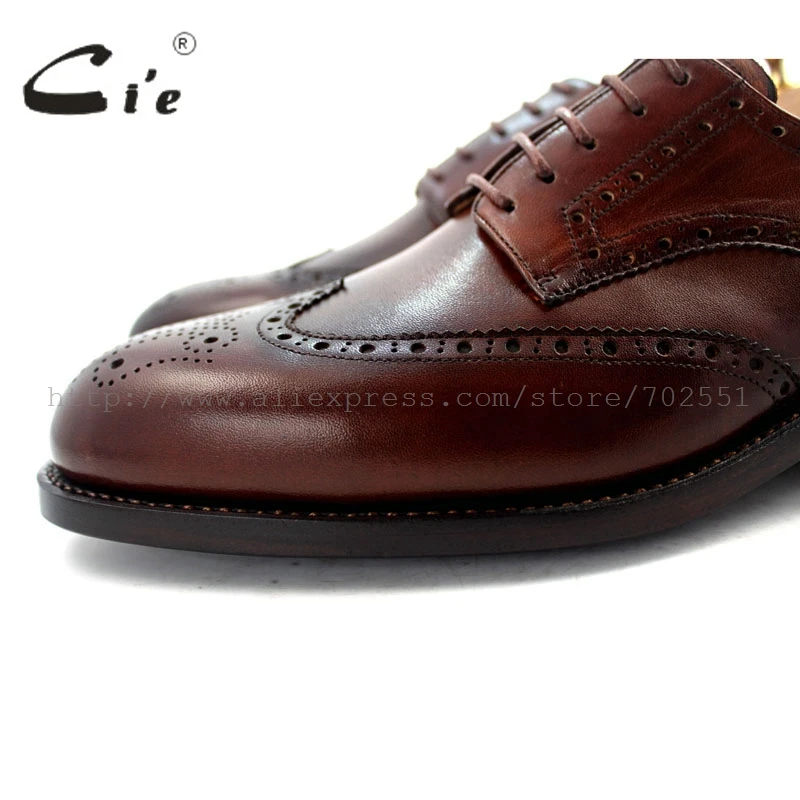 Мужские броги туфли из натуральной телячьей кожи на шнуровке|shoes free shipping|shoe