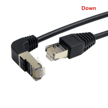 

0.5m 1m 2m 3m 5m Elbow Up & Down Angled Cat5e 8P8C STP Cat 5e RJ45 Lan Ethernet Network Patch Cord 90D to Straight Cable 50cm