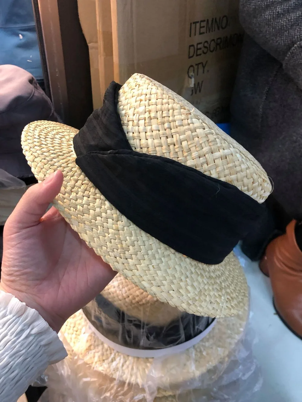 01903-fu7848514 Новая летняя соломенная лента ручной работы дамская шляпа Fedora Мужская женская шляпа Панама для отдыха