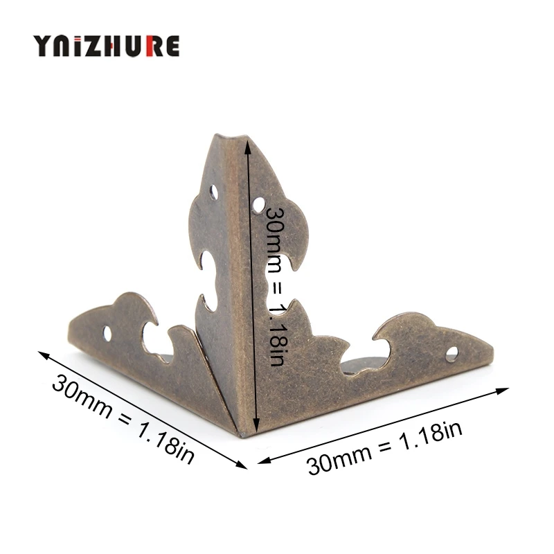 حالة صندوق كورنرز للأثاث ديكور ynihzure مثلث زهرة الجانب ، صندوق خشبي الزاوية ، البرونز لهجة ، 30*30 ملليمتر ، 4 قطع حالة صندوق كورنرز للأثاث ديكور ynihzure مثلث زهرة الجانب ، صندوق خشبي الزاوية ، البرونز لهجة ، 30*30 ملليمتر ، 4 قطع