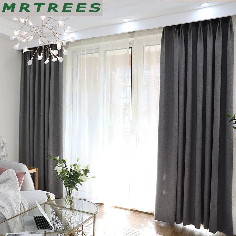 MRTREES современный Чистый цвет шторы для гостиной спальни ткань штор оконные