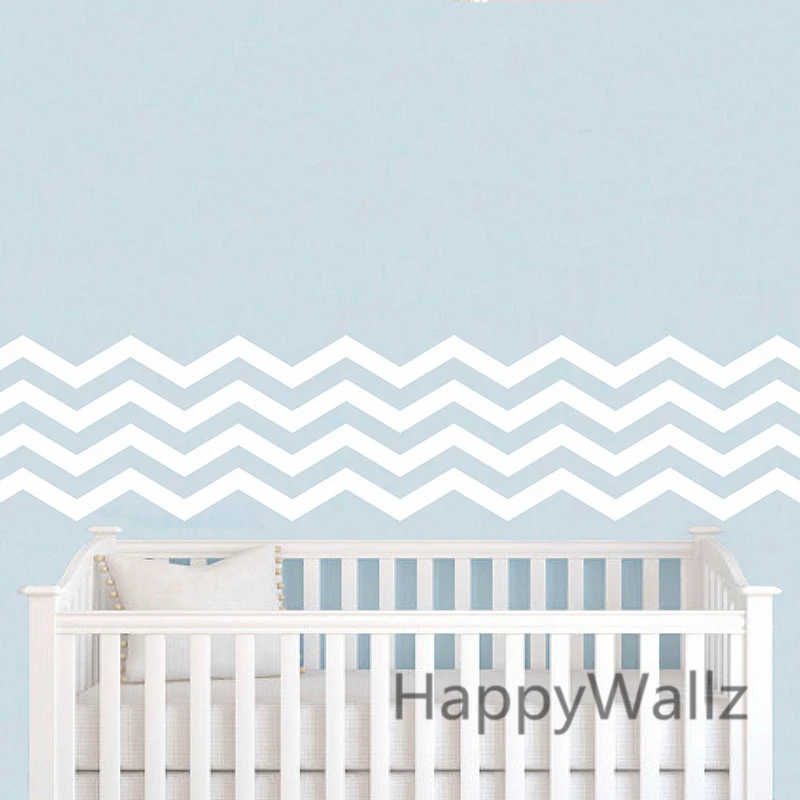 DIY Chevron Wall Sticker Chevron Stripe Wall Decals Modern Mural Wallpaper Removable Easy Wall