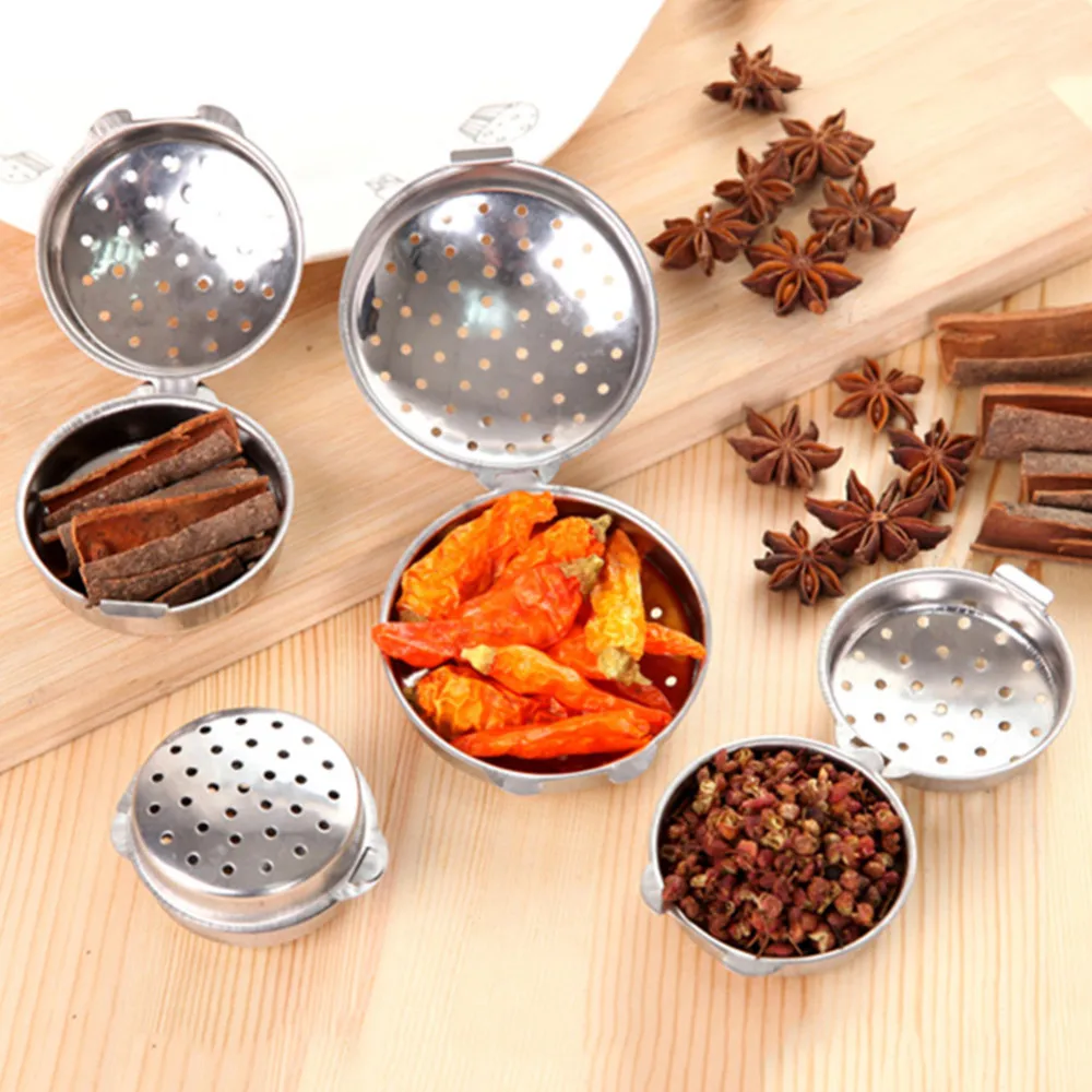 

Stainless Steel Ball Tea Infuser Mesh Filter Strainer Loose Tea Leaf Spice Seasoning balls Home Kitchen Accessories