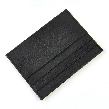 

Men Women Genuine Real Leather Slim Wallet Mini Pocket Thin Purse Small Credit Card Holder Money Bag Accessory Practical Vintage