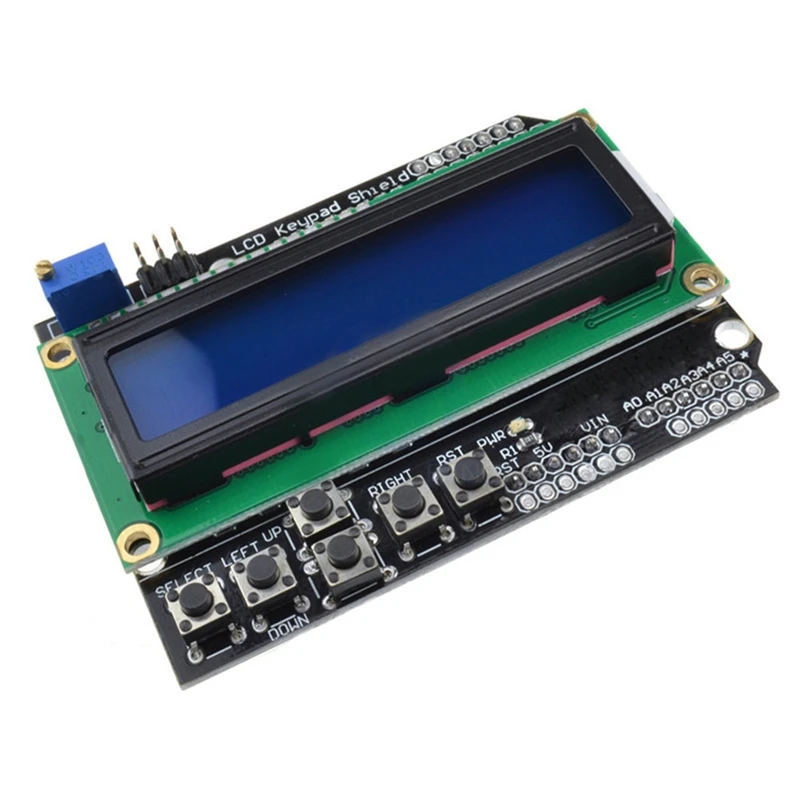 1 шт. ЖК-клавиатура Щит Lcd1602 ЖК 1602 Модуль дисплей для Arduino Atmega328 Atmega2560 Raspberry Pi Uno синий экран Wavgat