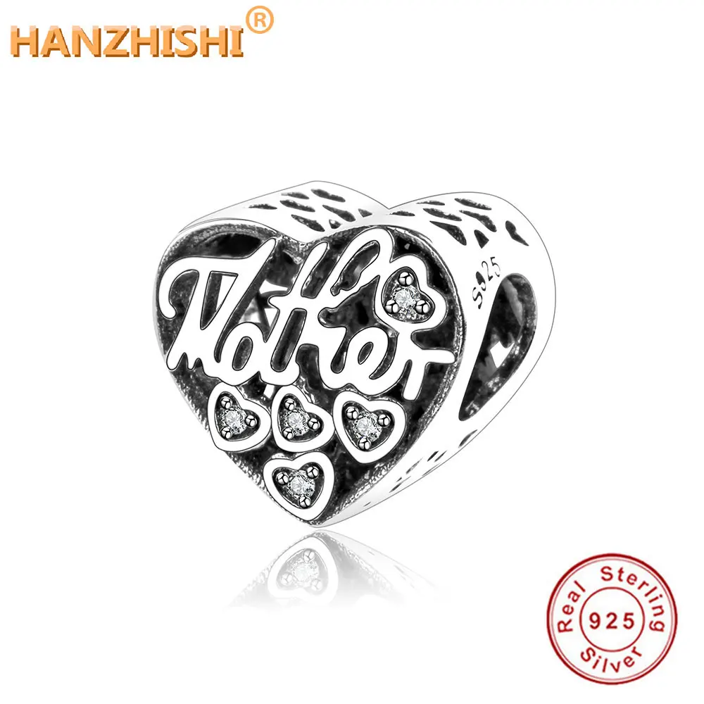 Authentic 925 Sterling for love coeurs Main Perles Fit Original Bracelets Argent