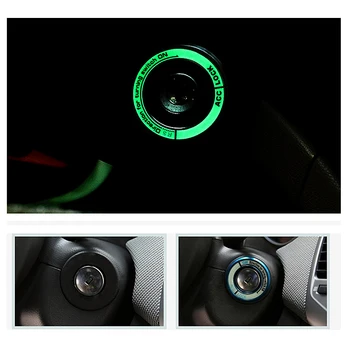 

1pcs Luminous Alloy Car Ignition Switch Cover Auto Car Accessories Stickers for t-o-y-o-t-a for Hyundai for corolla for Lei Ling