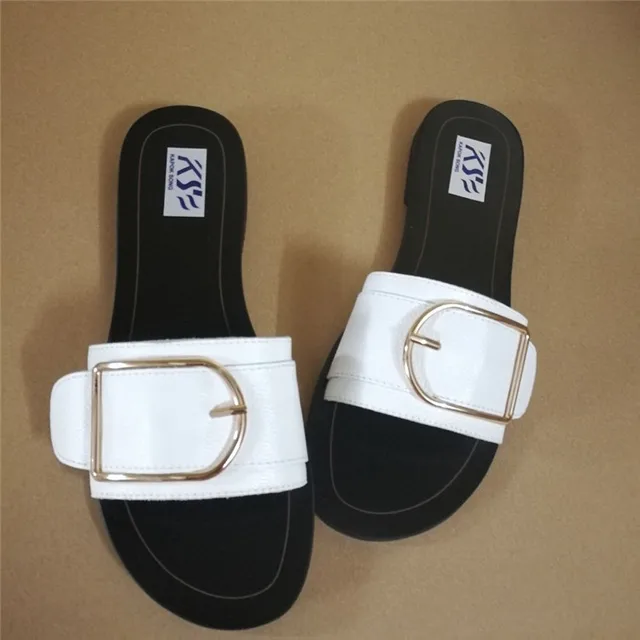 17夏のサンダル女性fashinal高級デザイナーモデルスリッパ本物の牛本当に革レディー靴d優れたスリッパ Cow Leather Slippers Cow Slipperswomans Slippers Lady Aliexpress