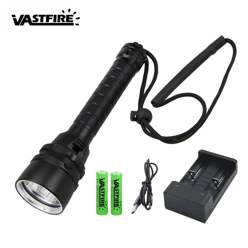 Фонасветильник для дайвинга 5x XM L T6 LED max 1500 lumens Подводный фонарь 100 м Тактический
