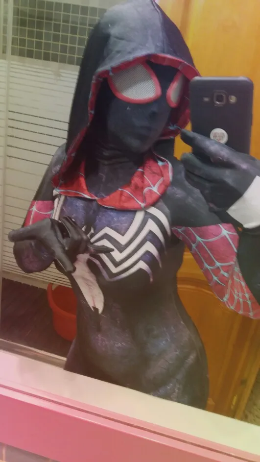 Gwenom Cosplay Costume Woman Venom Symbiote Spider Gwen Stacy Spiderman Superhero Costume 3D Printed Fullbody (15)
