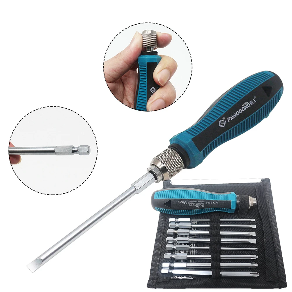 Screwdriver Set 9pcs Multi function Screwdrivers Repair Tool Phillips