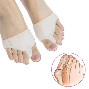 

Newly 1 Pair Silicone Foot Fingers Toe Separator Tools Bunion Splint Straightener Corrector Hallux Valgus JLRD2018