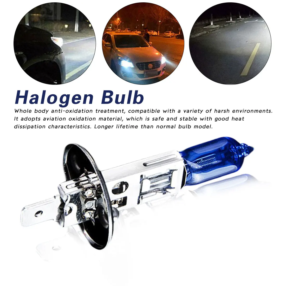 Tonewan lâmpada automotiva, 2 peças, h1, 12v, 100w, 5500-6000k, 800lm, azul escuro, quartzo lâmpada de luz automática de vidro