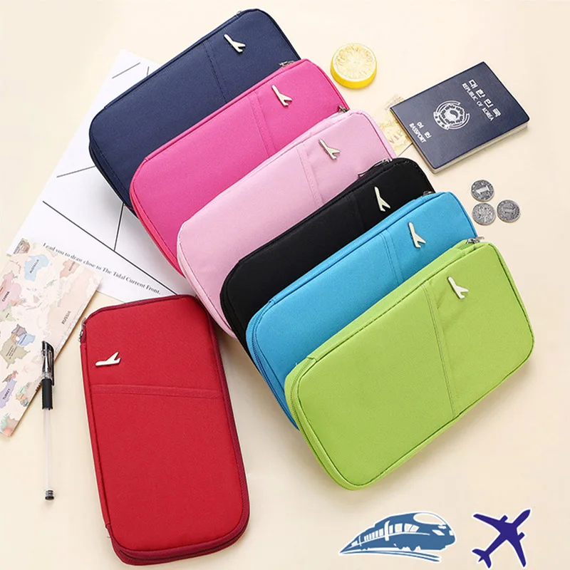 Passport Cover Travel Credit ID Card Holder Cover Money Wallet Document Organizer Men Women Multifunction Passport Bag PC0050 (1)
