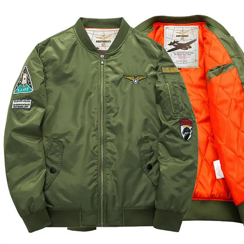 

2018 Military Autumn winter parka men fashion plus size large size jackets men pilot baseball clothes warm winter jacket men