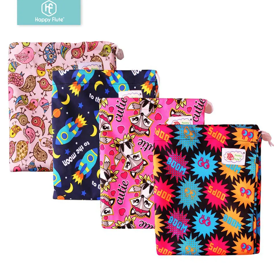 

New coming Happy flute pail liner 60x70cm with TPU laminated at the back for cloth diaper nappy insert waterproof