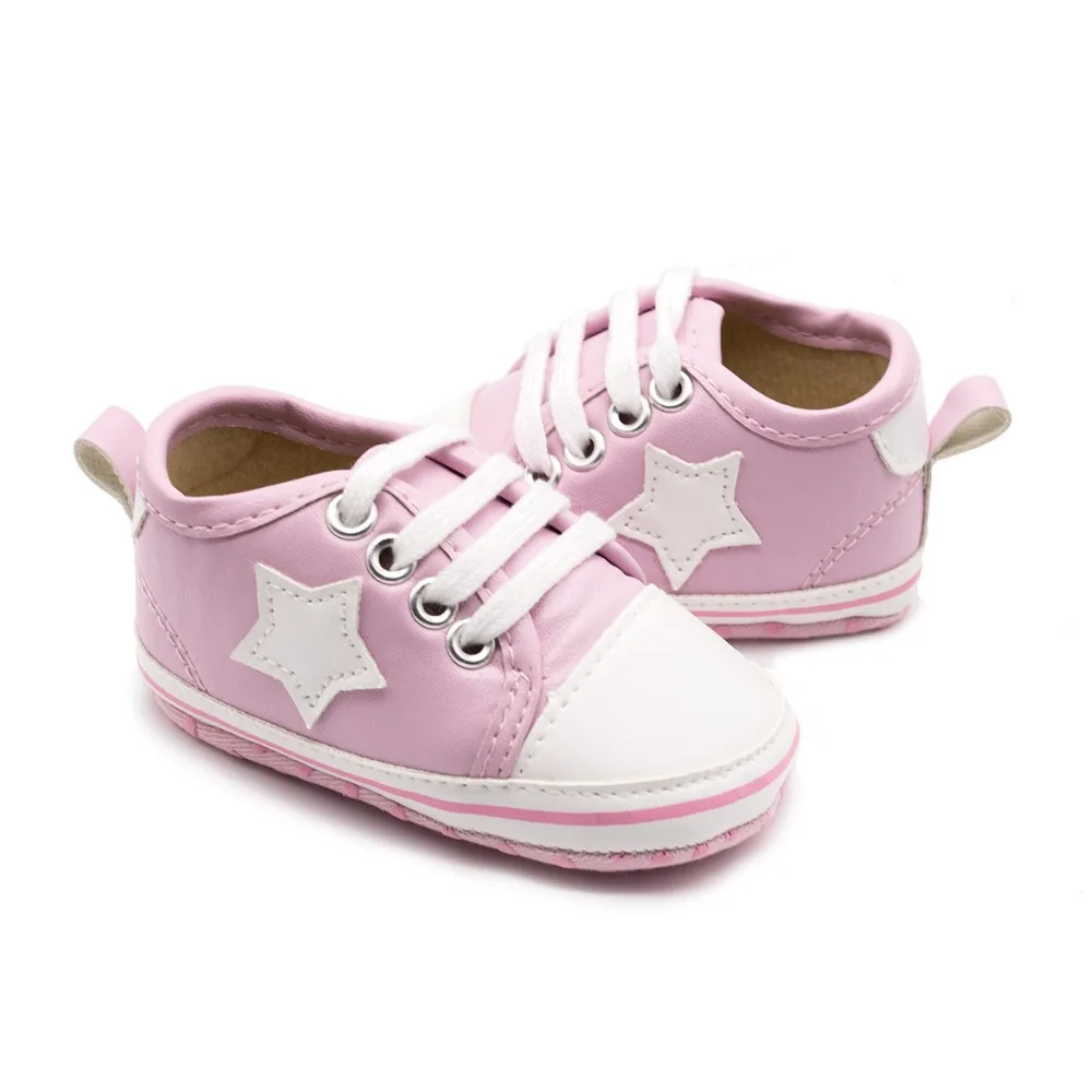 Модная обувь первые ходоки новорожденных для девочек и мальчиков мягкая подошва кроватка детская обувь парусиновые кроссовки Prewalker обувь