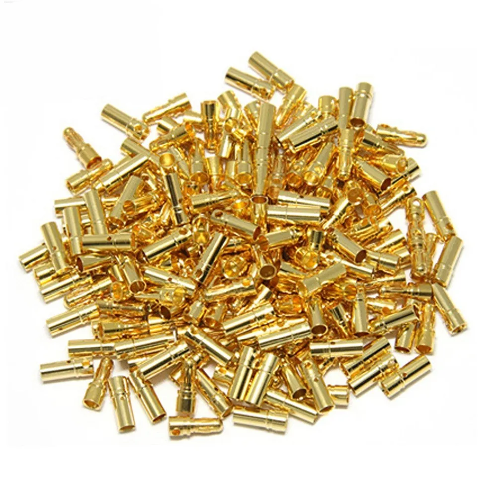 

10Pairs(=20pcs/lot) 3.5mm Gold Plated Male Female Bullet Banana Connector Plug For ESC Battery Motor