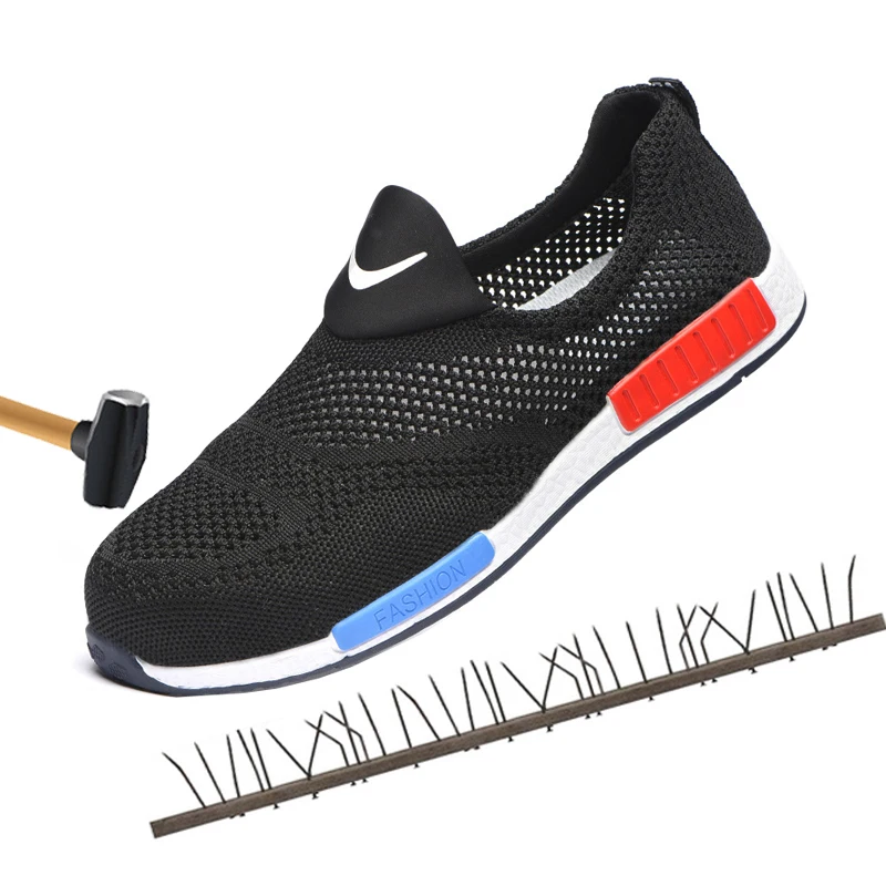 

summer light steel toe safety shoes work shoes anti-piercing safety work boots shoes