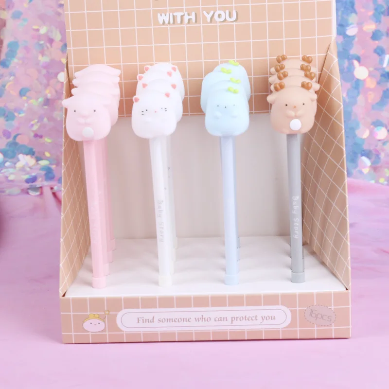 

Noveltyy Cute Sumikko Gurashi Cap Gel Pen Signature Pen Escolar Papelaria School Office Writing Supply Promotional Gift