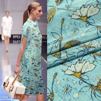 

138cm elegant print inkjet crepe de chine silk fabric 12mm soft t-shirt shirt skirt silk fabric wholesale silk cloth