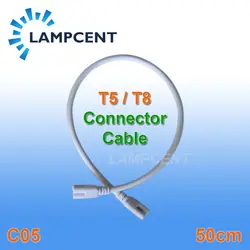 T5 T8 светодиодный соединительные провода карманного электрического 50 см Мощность удлинитель кабеля для встроенная светодиодная трубка