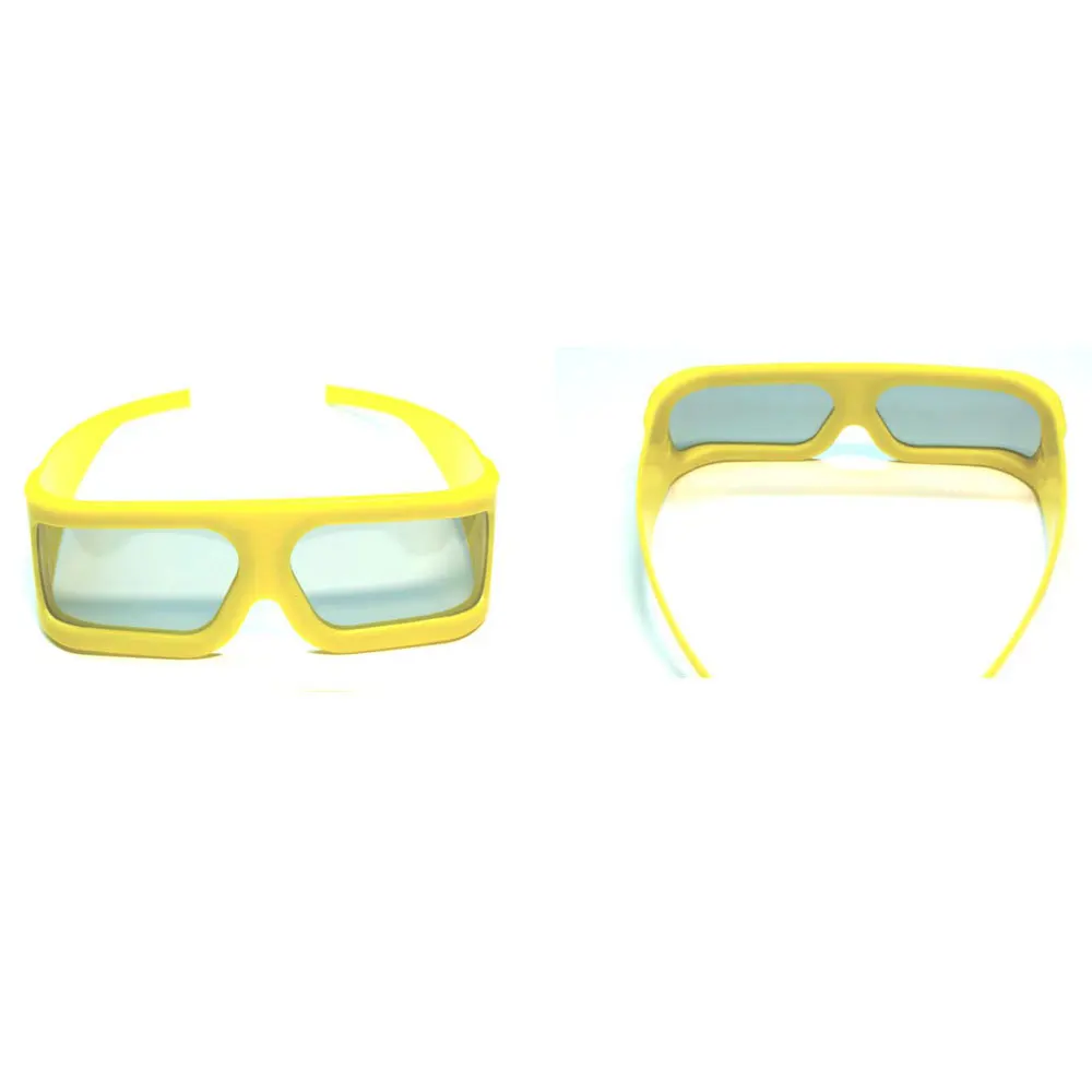 5pcs Plastic yellow Frame IMAX 3d glasses polarized linear 3d glasses for 3D movies 45/135 degree 3d cinema glasses